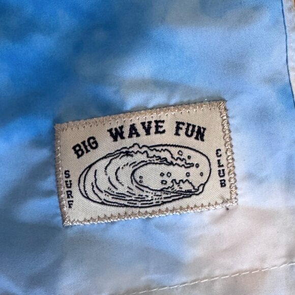 Mens- Manfinity Tie Dye Blue Patched Swim Bathing Shorts Suit- (Size: M) - Picture 2 of 4